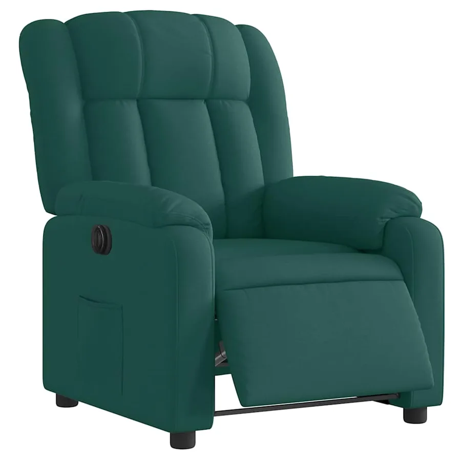 Fauteuil inclinable électrique Vert foncé Tissu - 3