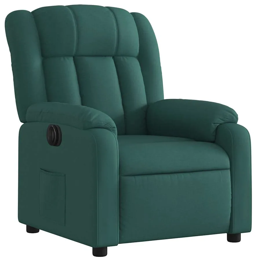 Fauteuil inclinable électrique Vert foncé Tissu - 4