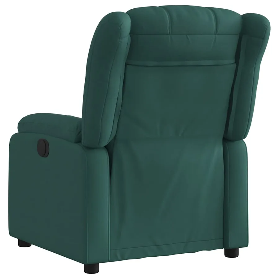 Fauteuil inclinable électrique Vert foncé Tissu - 5