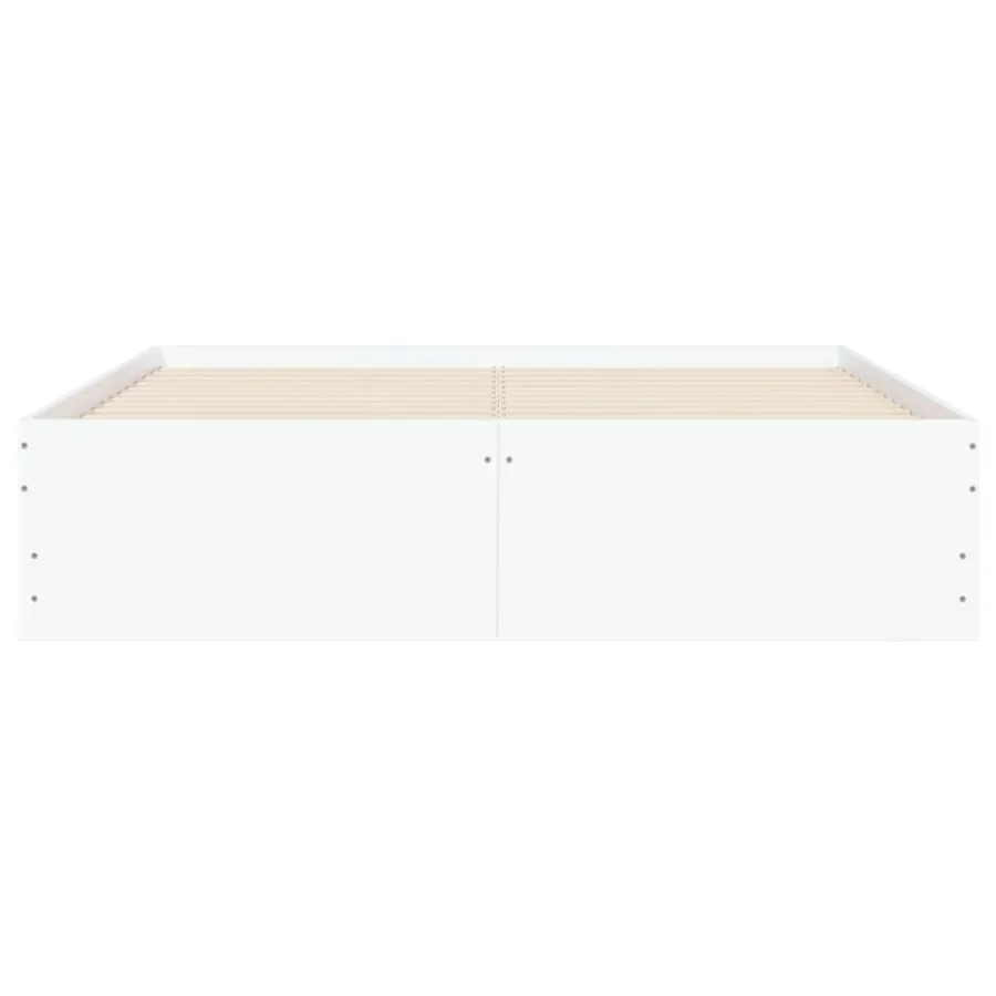 Cadre de lit avec tiroirs sans matelas blanc 120x200 cm - 6