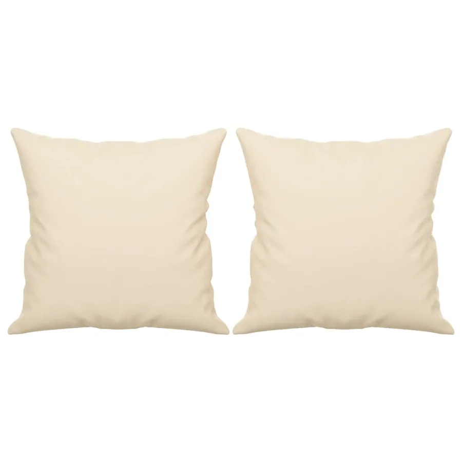 Canapé 3 places avec oreillers beige 180 cm tissu microfibre - 5