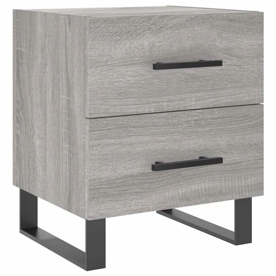 Tables de chevet 2 pcs sonoma gris 40x35x47,5 cm - 5
