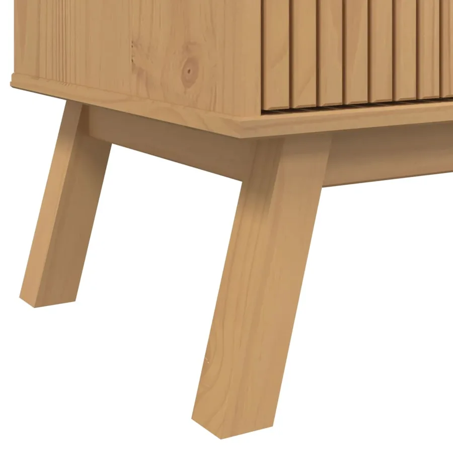 Buffet OLDEN marron 114x43x73,5 cm bois massif de pin - 12