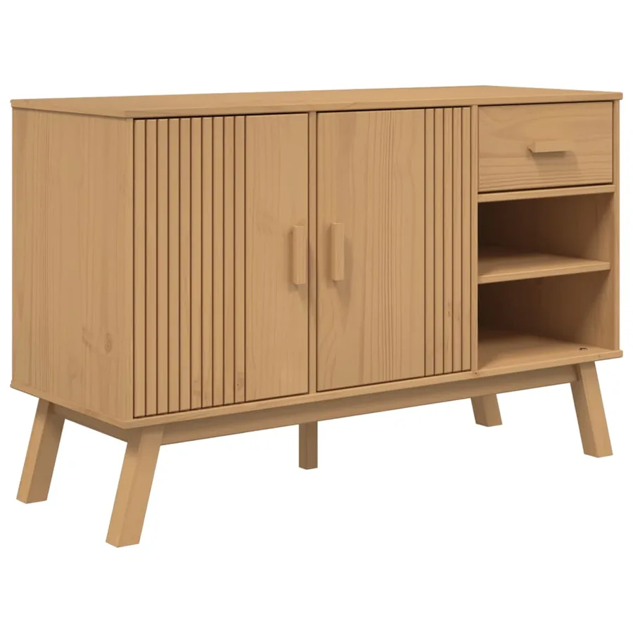 Buffet OLDEN marron 114x43x73,5 cm bois massif de pin - 2