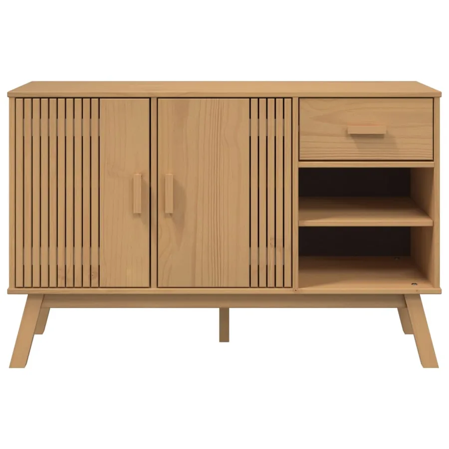 Buffet OLDEN marron 114x43x73,5 cm bois massif de pin - 8