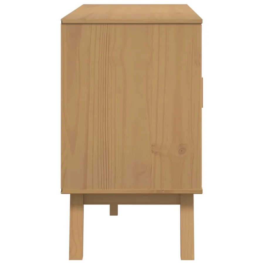 Buffet OLDEN marron 114x43x73,5 cm bois massif de pin - 9