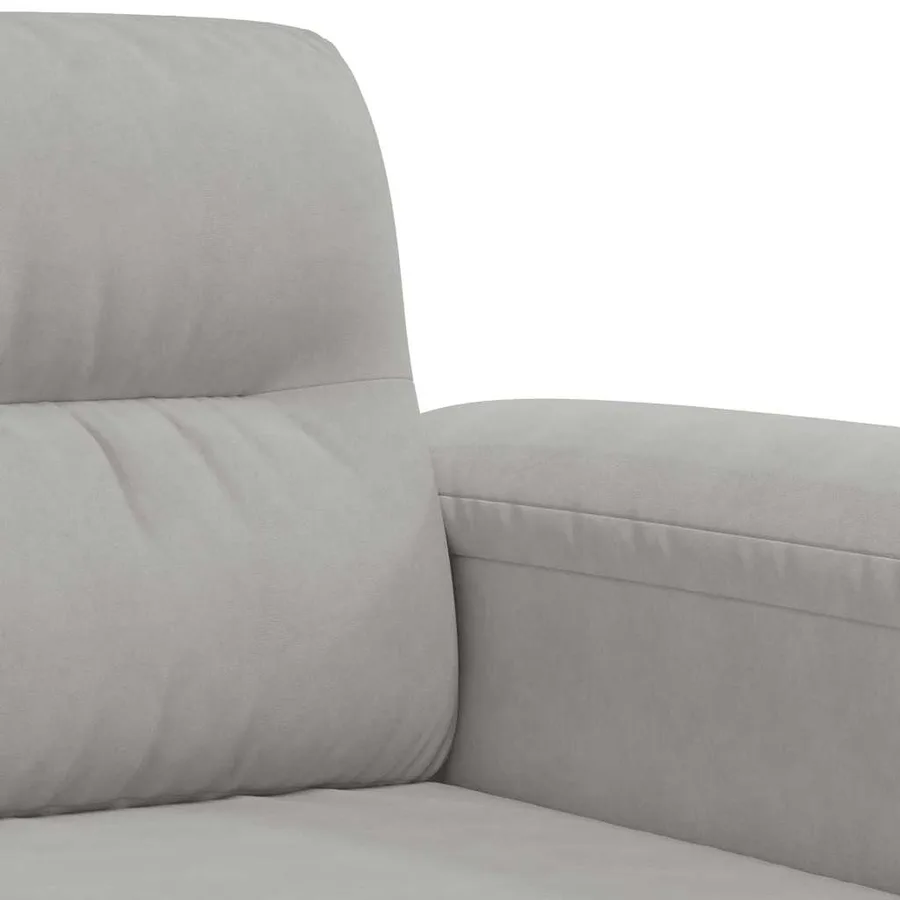 Fauteuil gris clair 60 cm tissu microfibre - 7