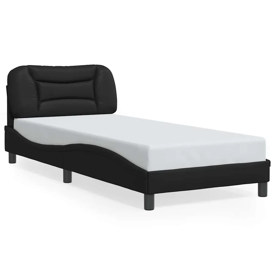 Cadre de lit avec LED sans matelas Hvar noir 80x200 cm - 5