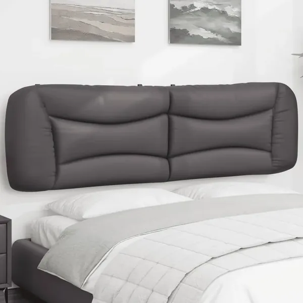 Coussin de tête de lit Hvar gris 180 cm similicuir