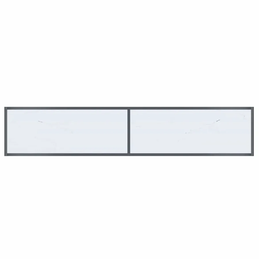 Table console Blanc 180x35x75,5 cm Verre trempé - 5