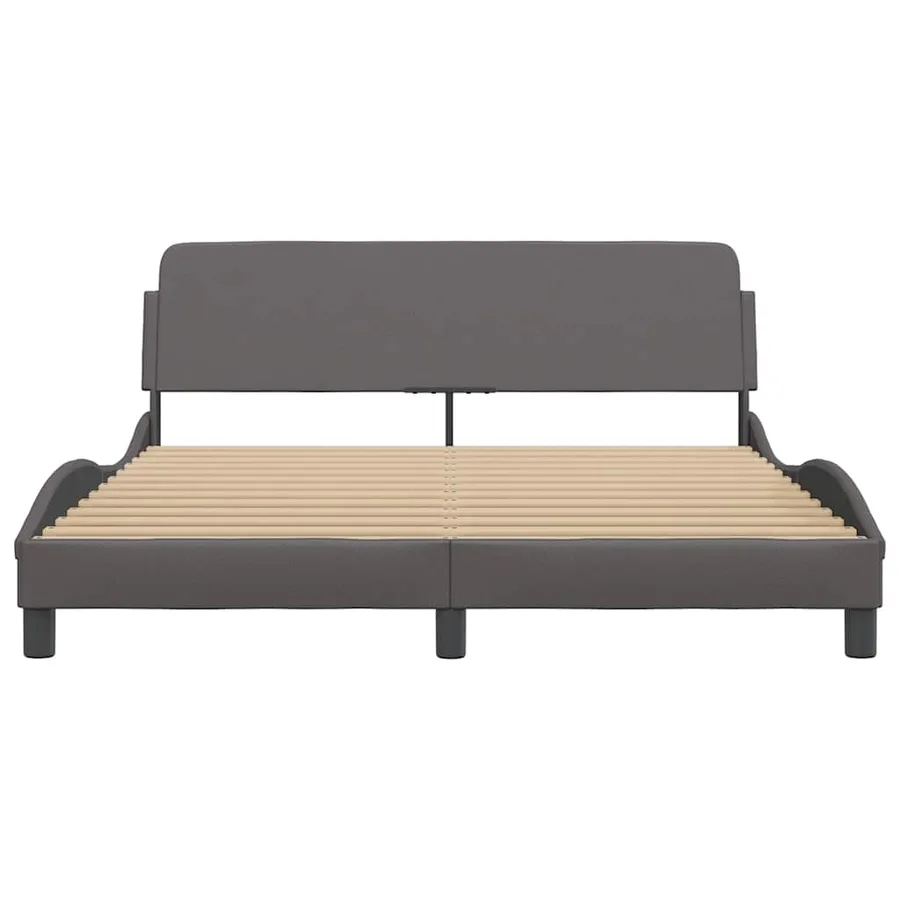 Cadre de lit Dover gris 160x200 cm similicuir - 4