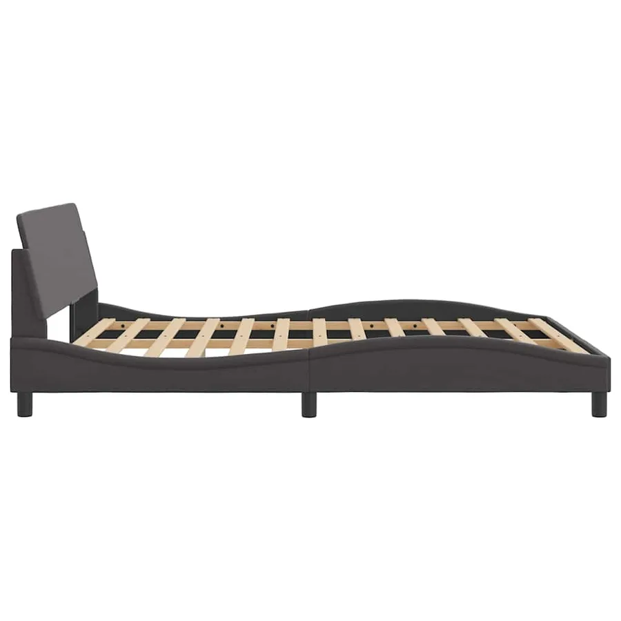 Cadre de lit Dover gris 160x200 cm similicuir - 5