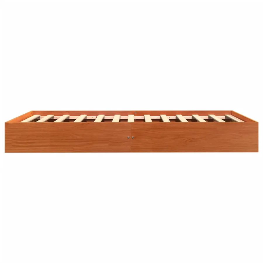 Cadre de lit sans matelas cire marron 90x190 cm bois pin massif - 5