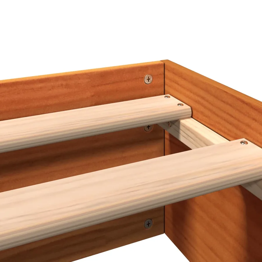 Cadre de lit sans matelas cire marron 90x190 cm bois pin massif - 6