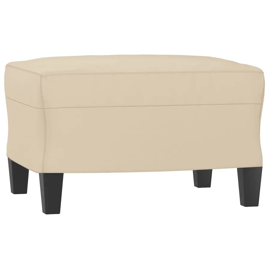 Ensemble de canapés 4 pcs avec coussins Crème Tissu microfibre - 6