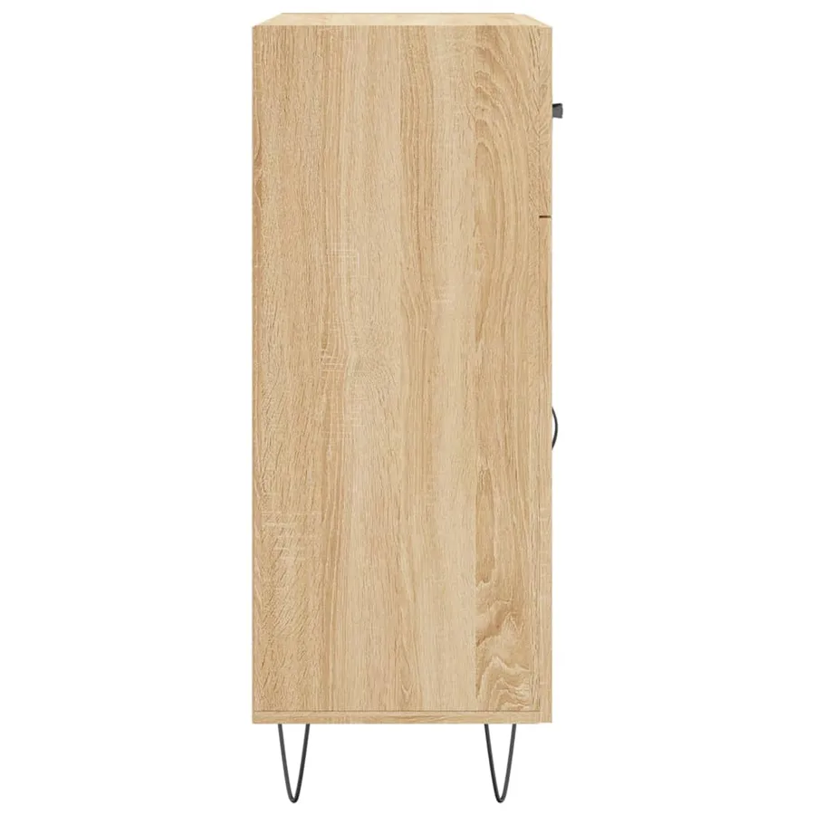 Buffet chêne sonoma 69,5x34x90 cm bois d'ingénierie - 7
