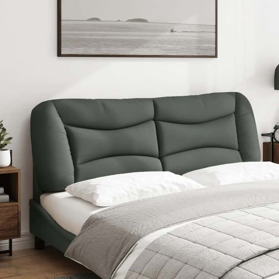 Coussin de tête de lit Hvar gris foncé 160 cm tissu - 3