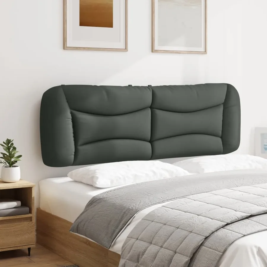 Coussin de tête de lit Hvar gris foncé 160 cm tissu - 4