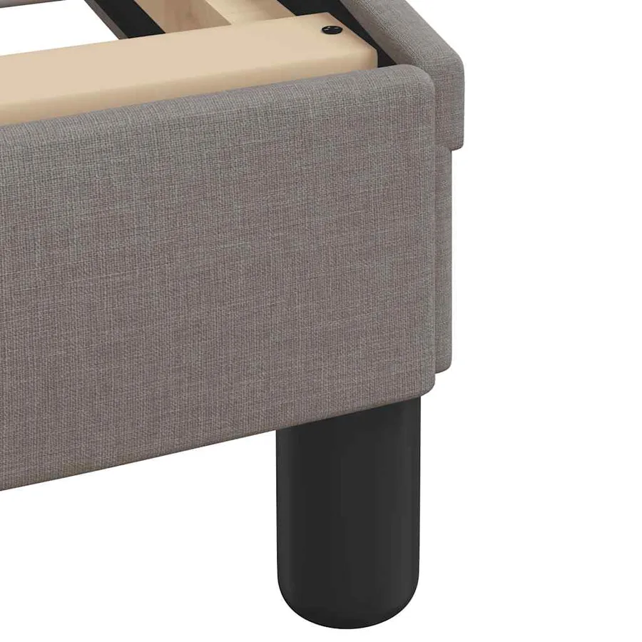 Cadre de lit Dover taupe 200x200 cm tissu - 7