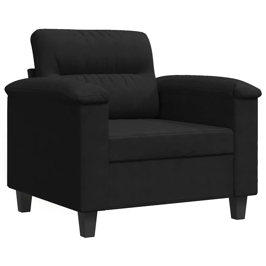 Chaise de canapé noir 60 cm tissu microfibre - 2