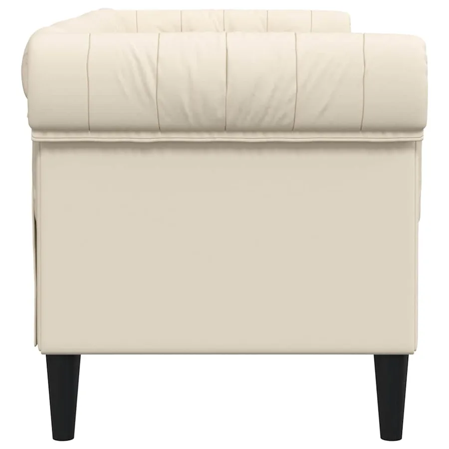 Canapé Chesterfield 2 places lin - 5