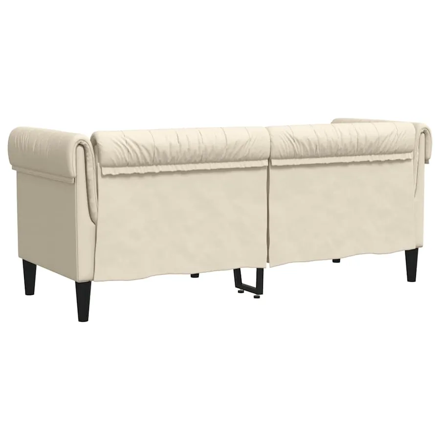 Canapé Chesterfield 2 places lin - 6