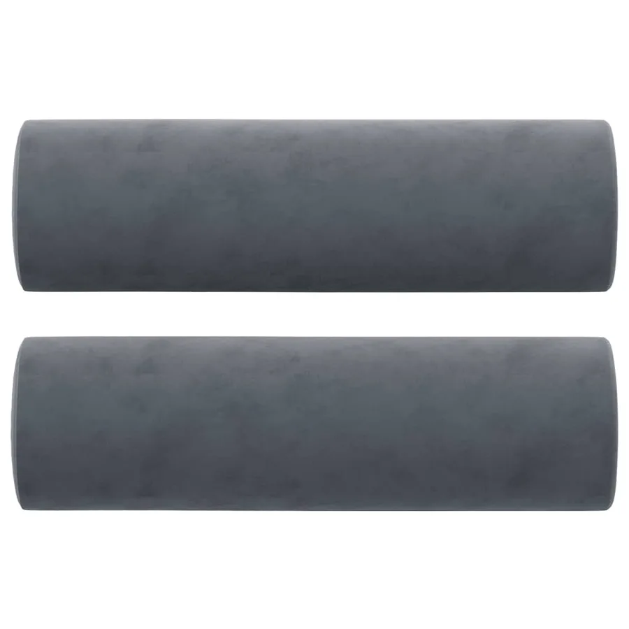 Canapé 2 places avec oreillers gris foncé 120 cm velours - 5