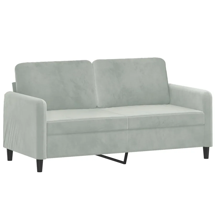 Ensemble de canapés 3 pcs gris clair velours - 4
