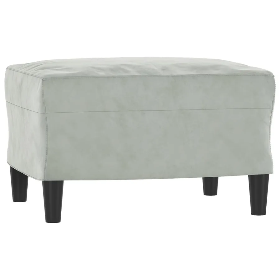 Ensemble de canapés 3 pcs gris clair velours - 5