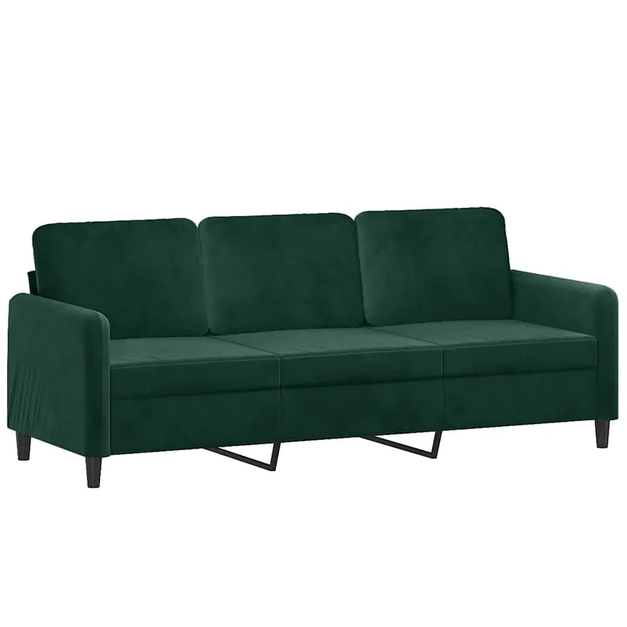 Ensemble de canapés 2 pcs vert foncé velours - 4