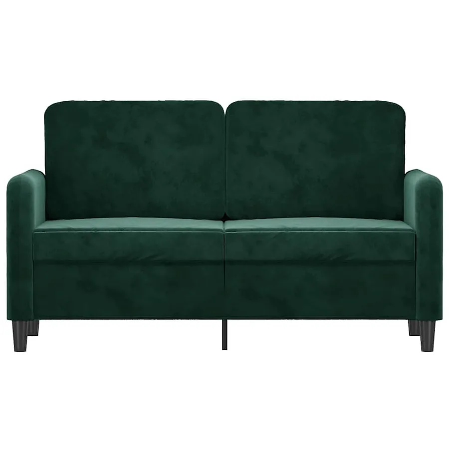 Canapé à 2 places Vert foncé 120 cm Velours - 3