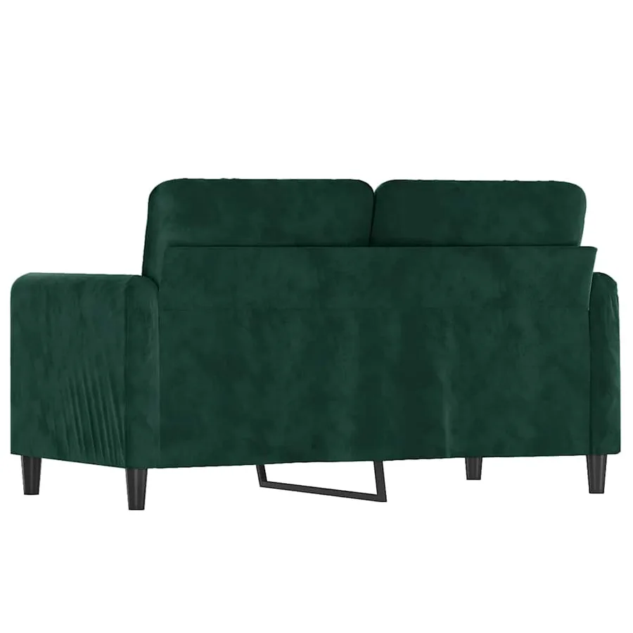 Canapé à 2 places Vert foncé 120 cm Velours - 5