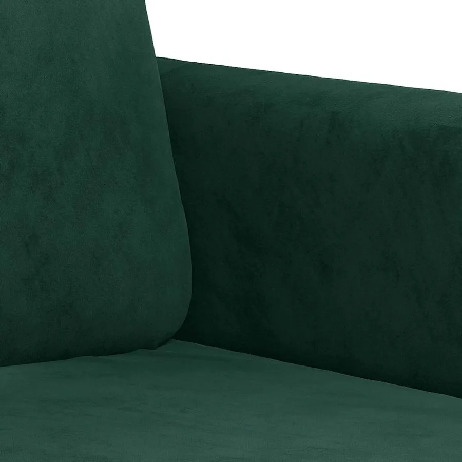 Canapé à 2 places Vert foncé 120 cm Velours - 6