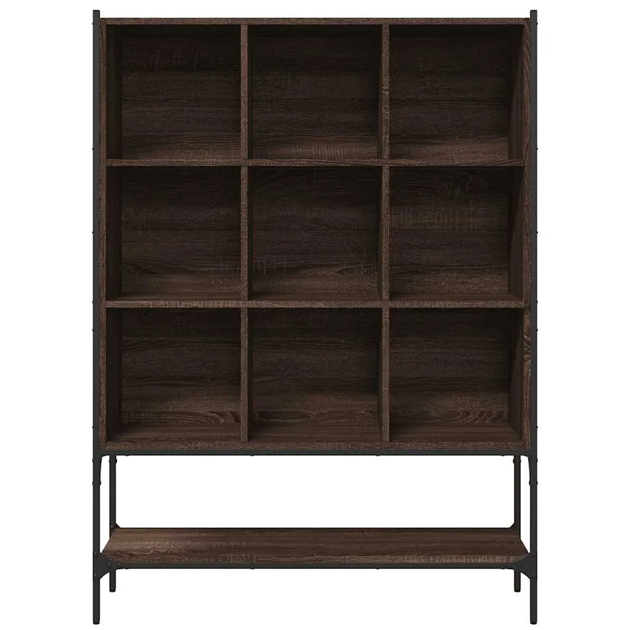 Bibliothèque chêne marron 102x30x141,5 cm bois d'ingénierie - 5
