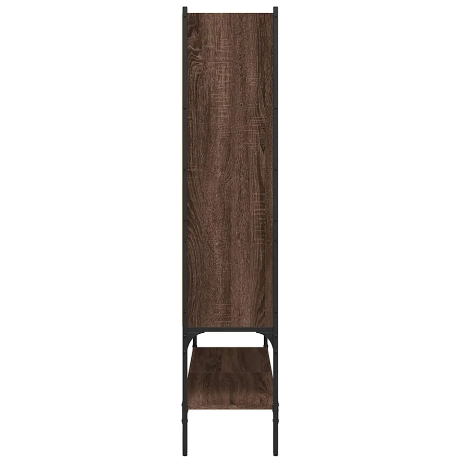 Bibliothèque chêne marron 102x30x141,5 cm bois d'ingénierie - 6