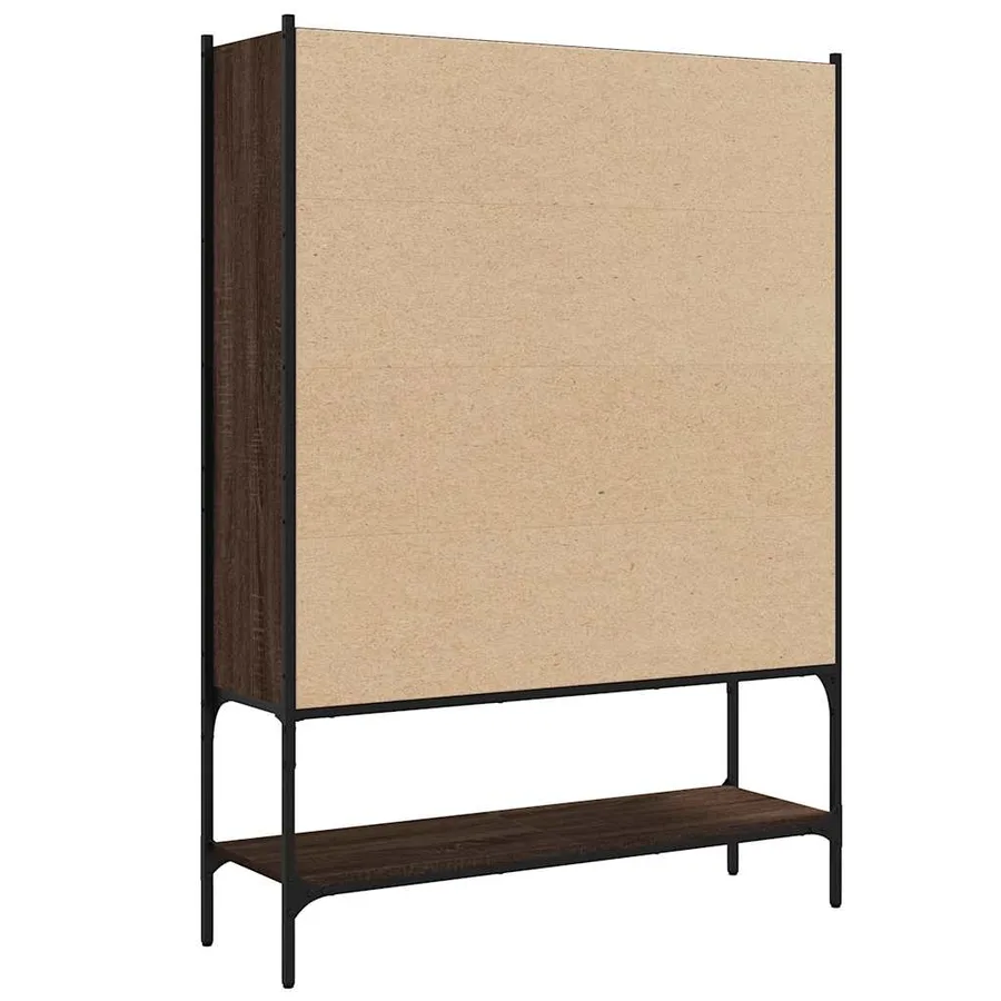 Bibliothèque chêne marron 102x30x141,5 cm bois d'ingénierie - 7