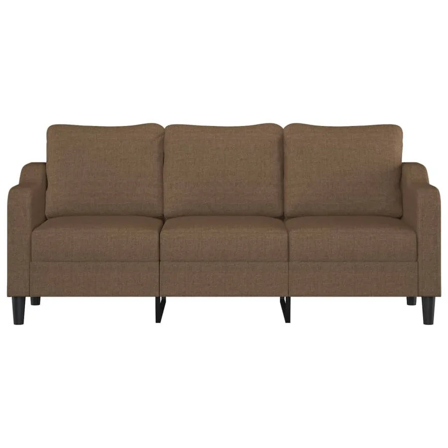 Canapé à 3 places Marron 180 cm Tissu - 3