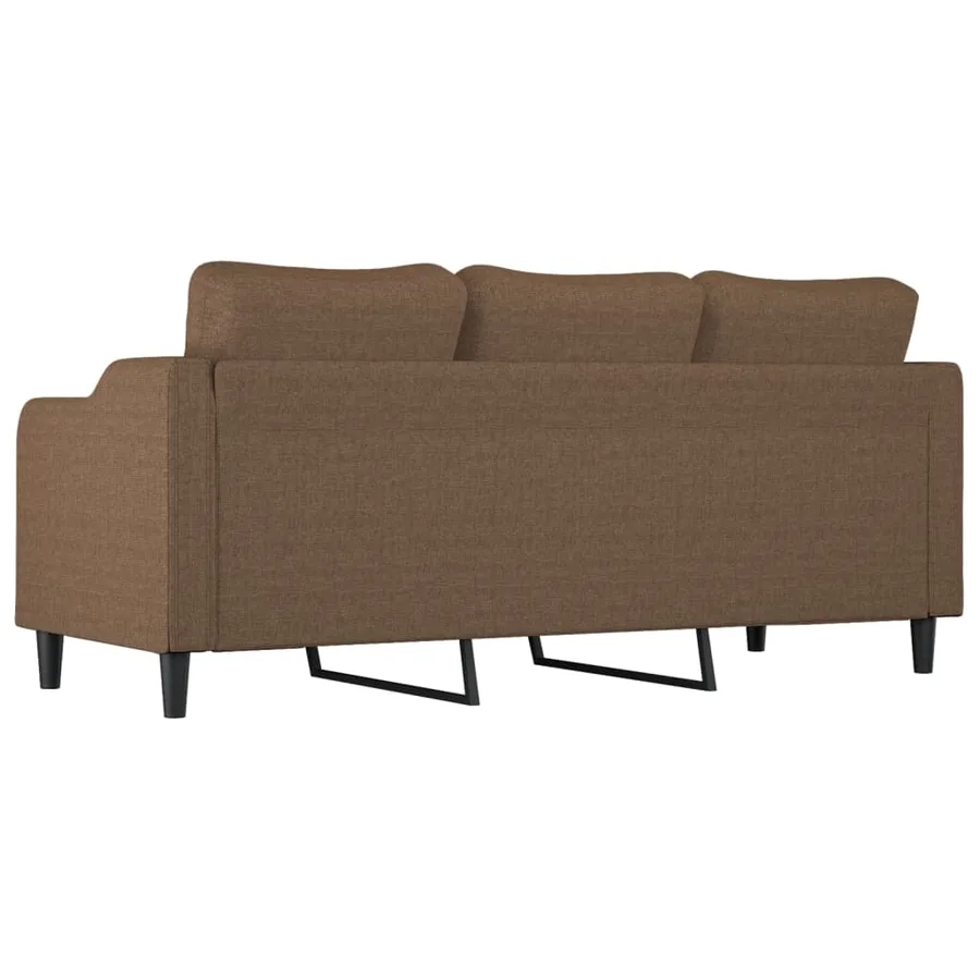 Canapé à 3 places Marron 180 cm Tissu - 5
