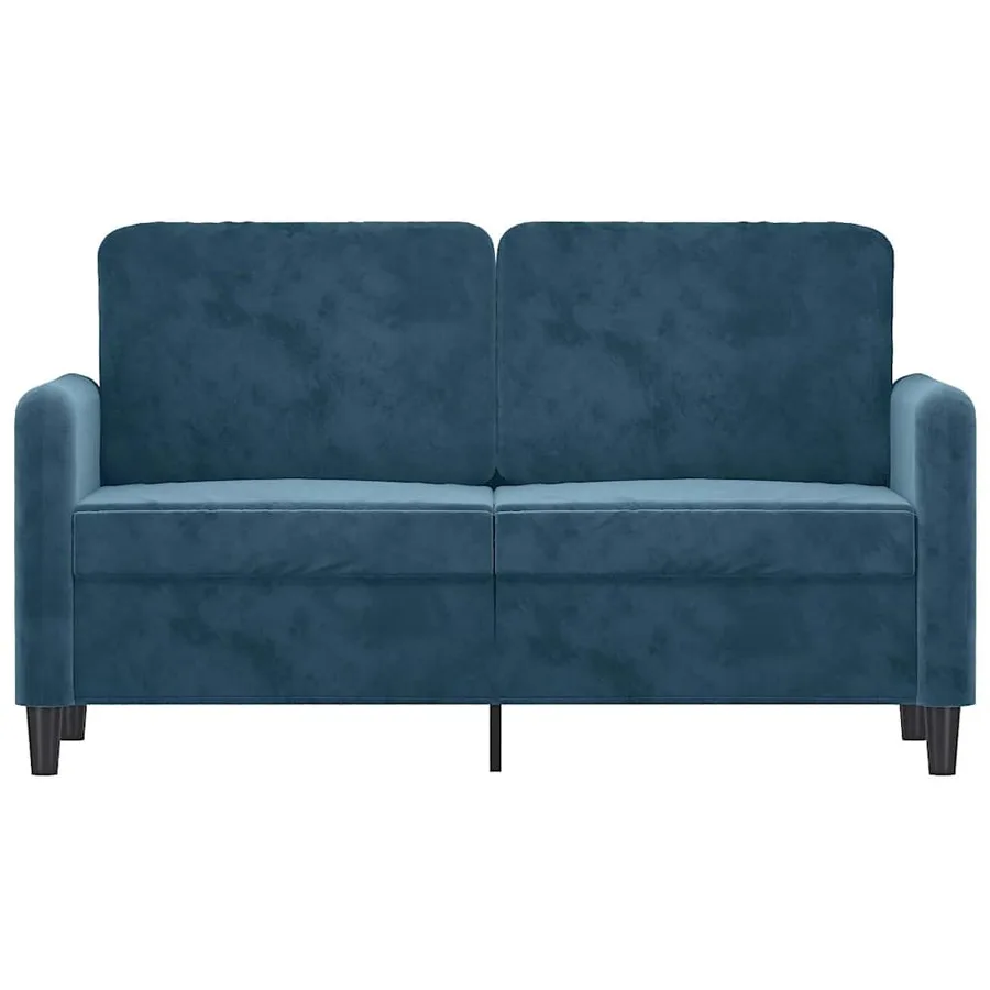 Canapé à 2 places Bleu 120 cm Velours - 3