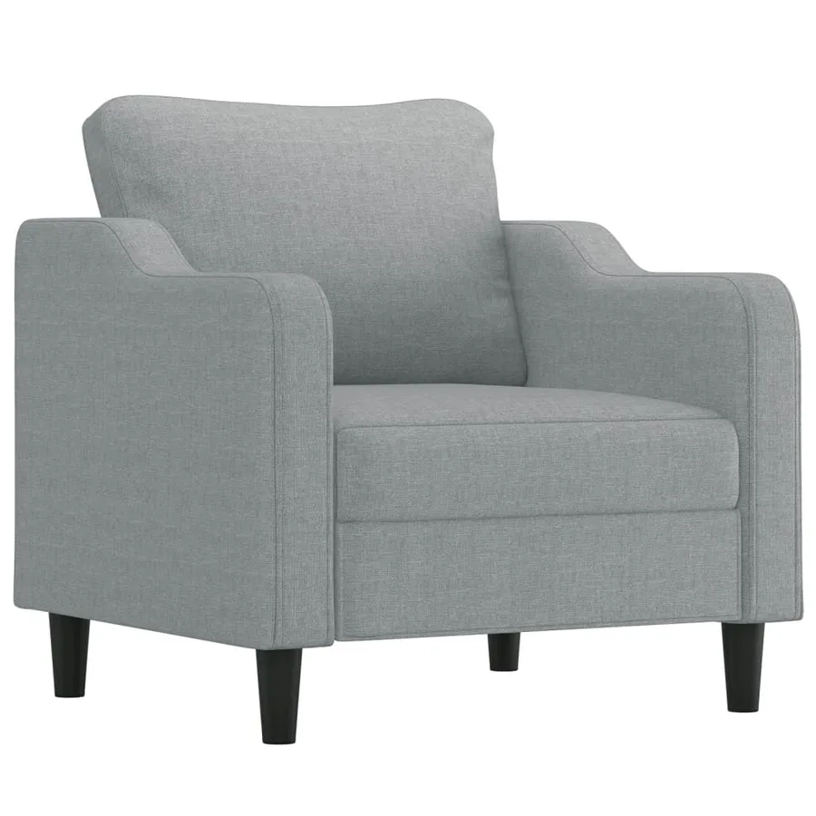 Ensemble de canapés 3 pcs avec coussins Gris clair Tissu - 3