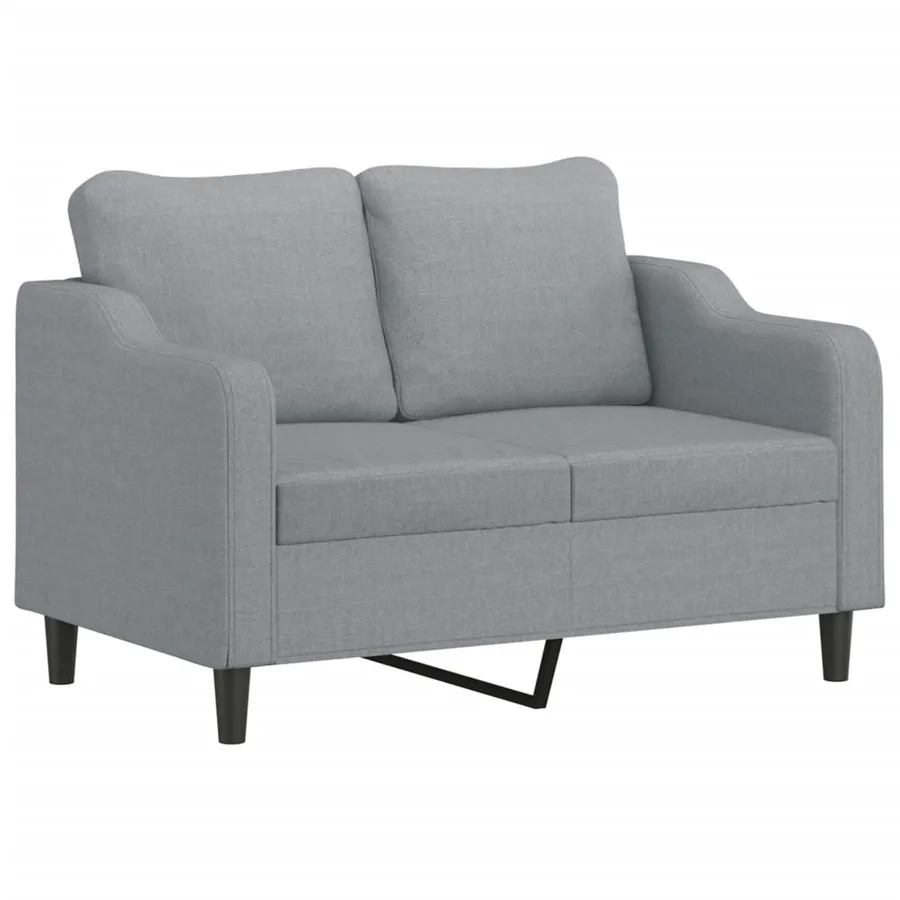 Ensemble de canapés 3 pcs avec coussins Gris clair Tissu - 4