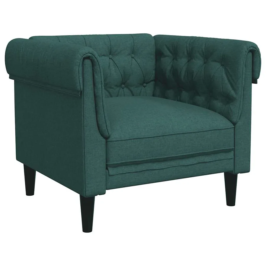 Ensemble de canapés 3 pcs vert foncé tissu - 4