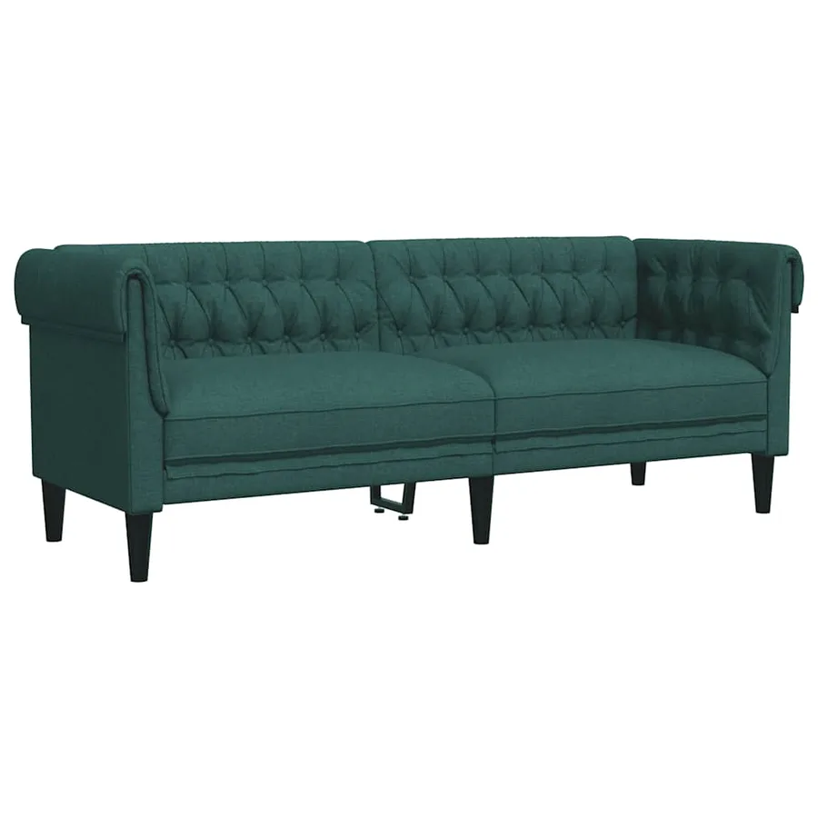 Ensemble de canapés 3 pcs vert foncé tissu - 6