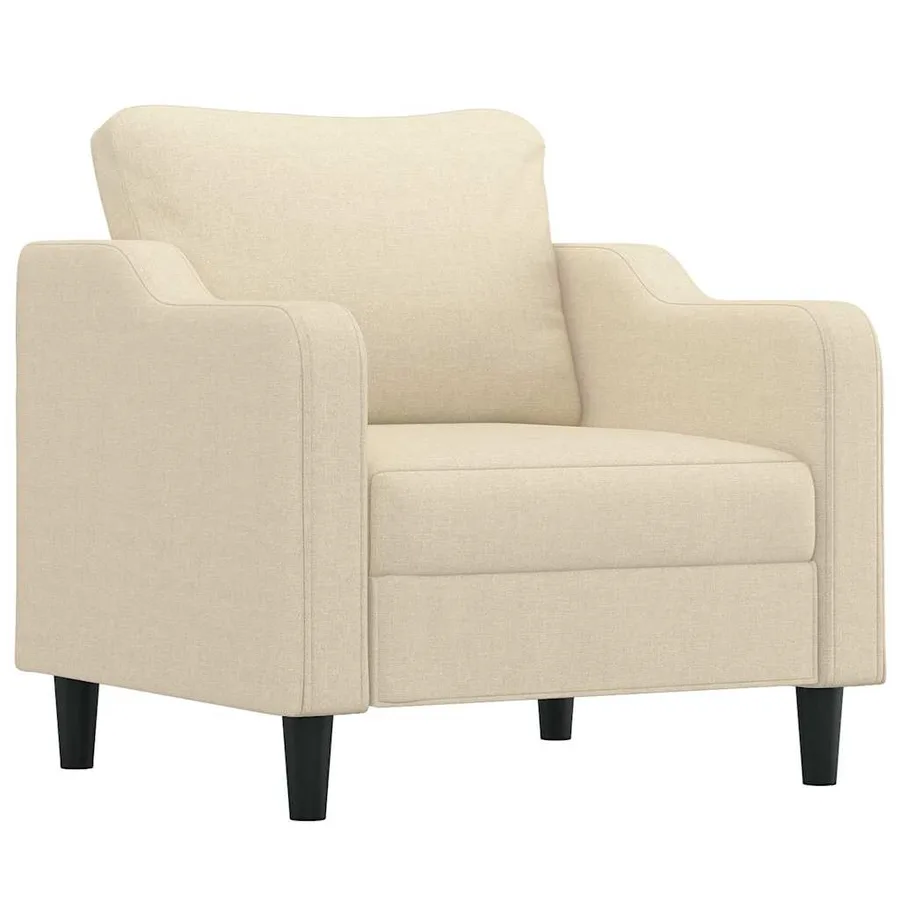 Fauteuil Crème 60 cm Tissu - 2