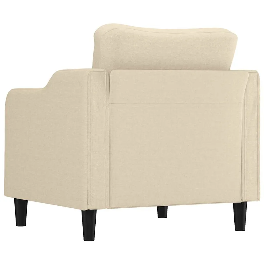 Fauteuil Crème 60 cm Tissu - 5