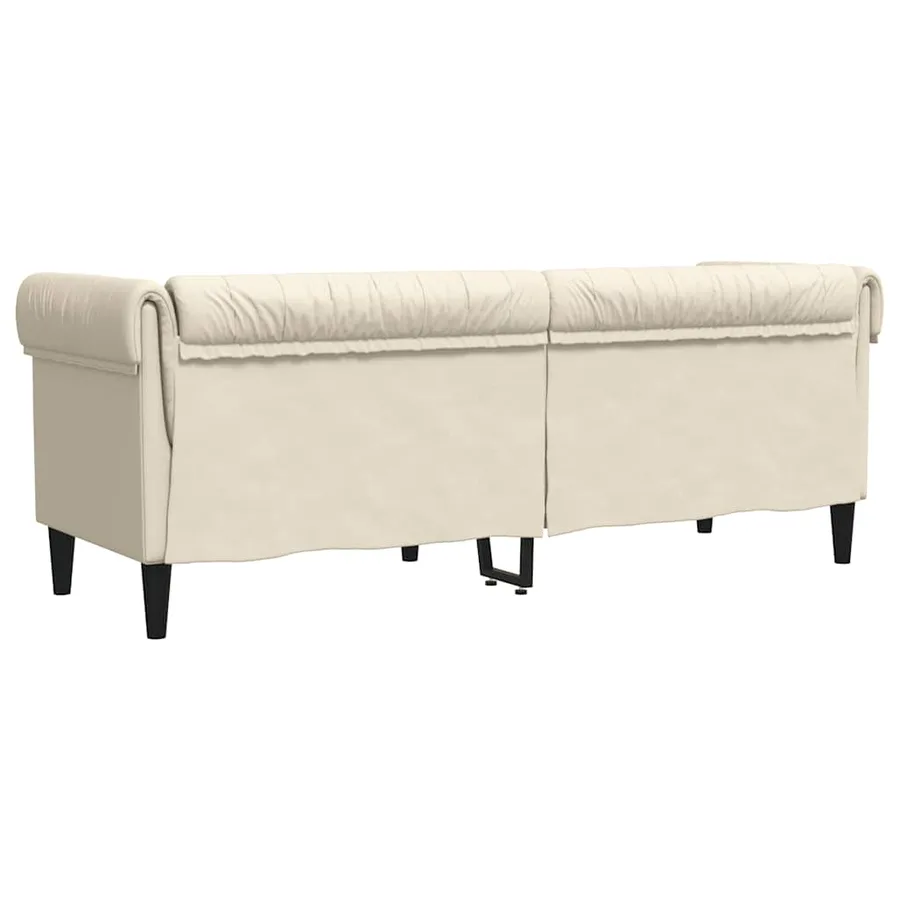 Canapé Chesterfield 3 places lin - 6