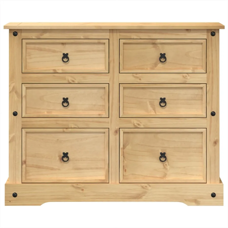 Commode Corona 110x43x91 cm bois massif de pin - 4