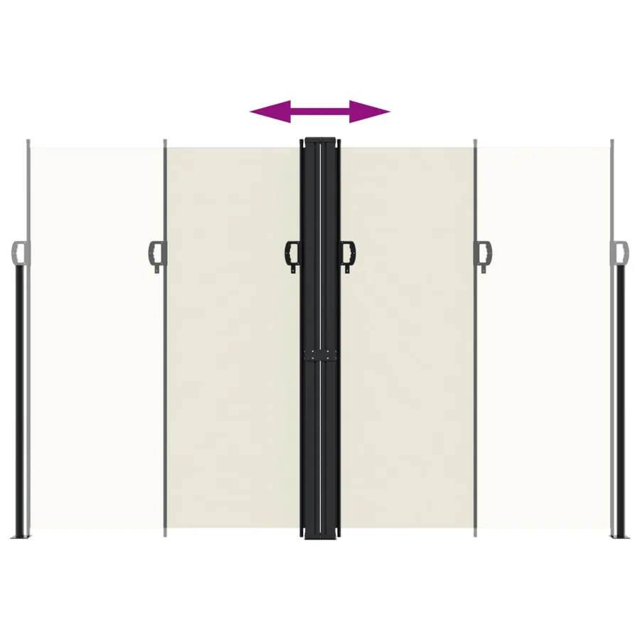 Auvent latéral rétractable Crème 220x1200 cm - 5