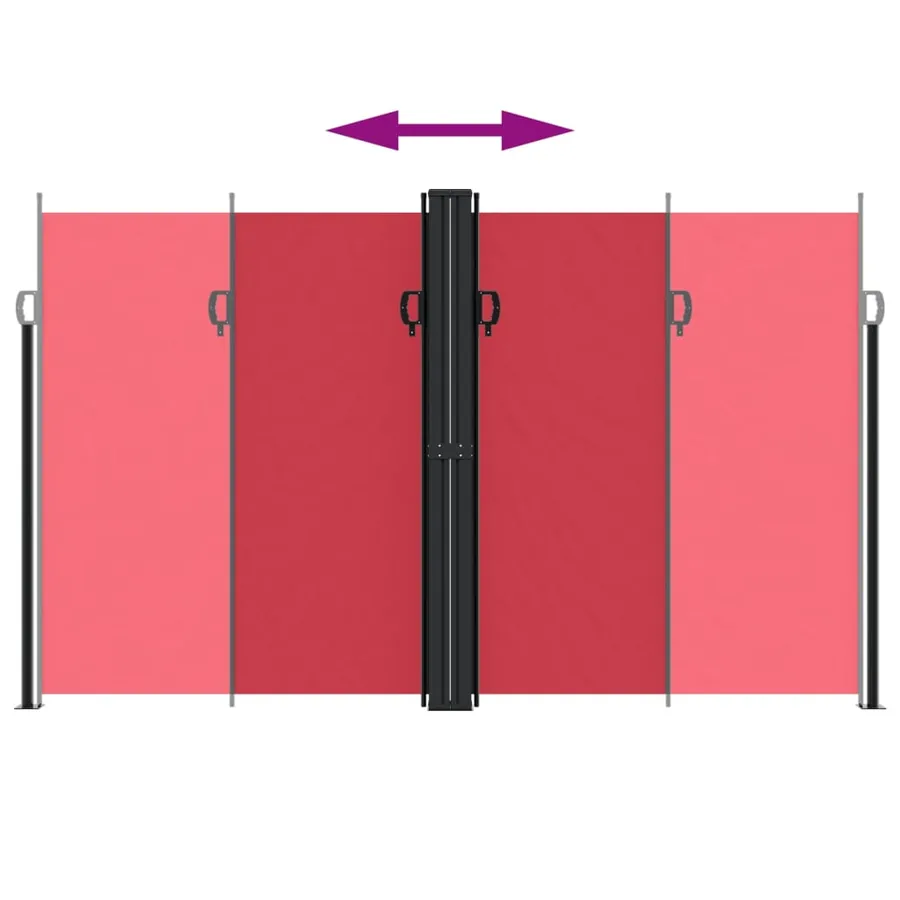 Auvent latéral rétractable Rouge 200x1200 cm - 5