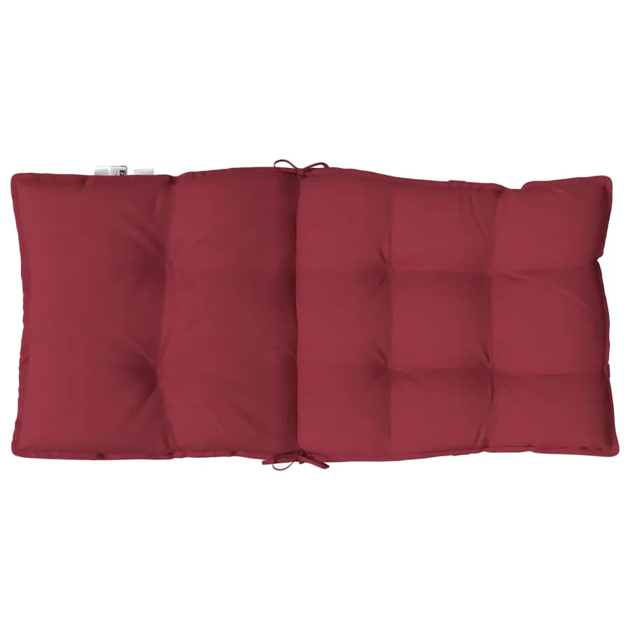 Coussins de chaise à dossier bas lot de 2 rouge bordeaux - 7
